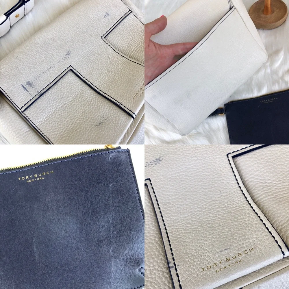 Tory Burch Block-T Pebbled Savannah Satchel